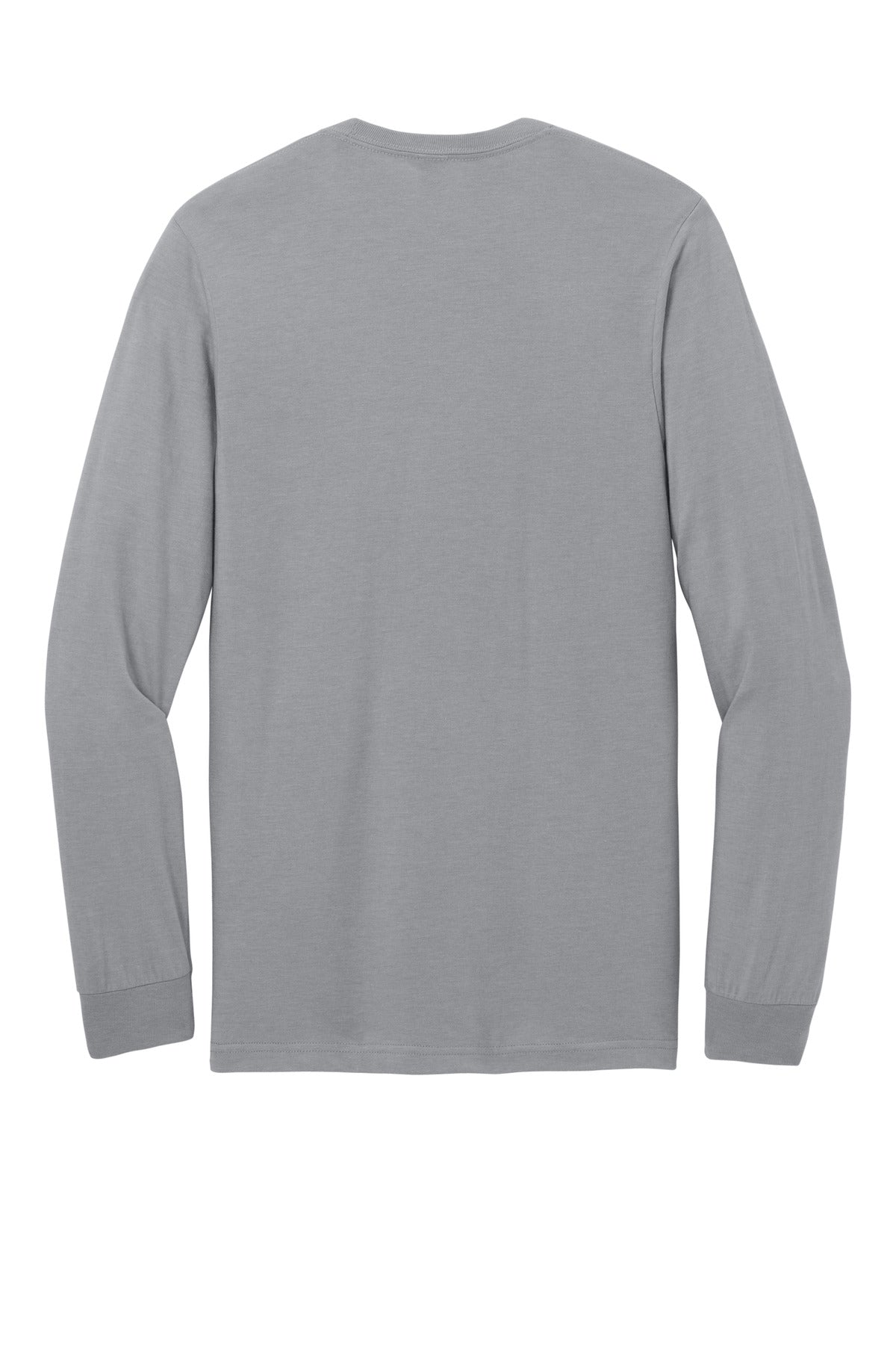 Rear View of Cement Gildan Softstyle CVC Long Sleeve Tee 64440CVC