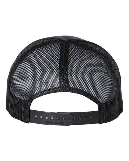 Rear View of Charcoal/ Black Low Pro Trucker Cap - 115