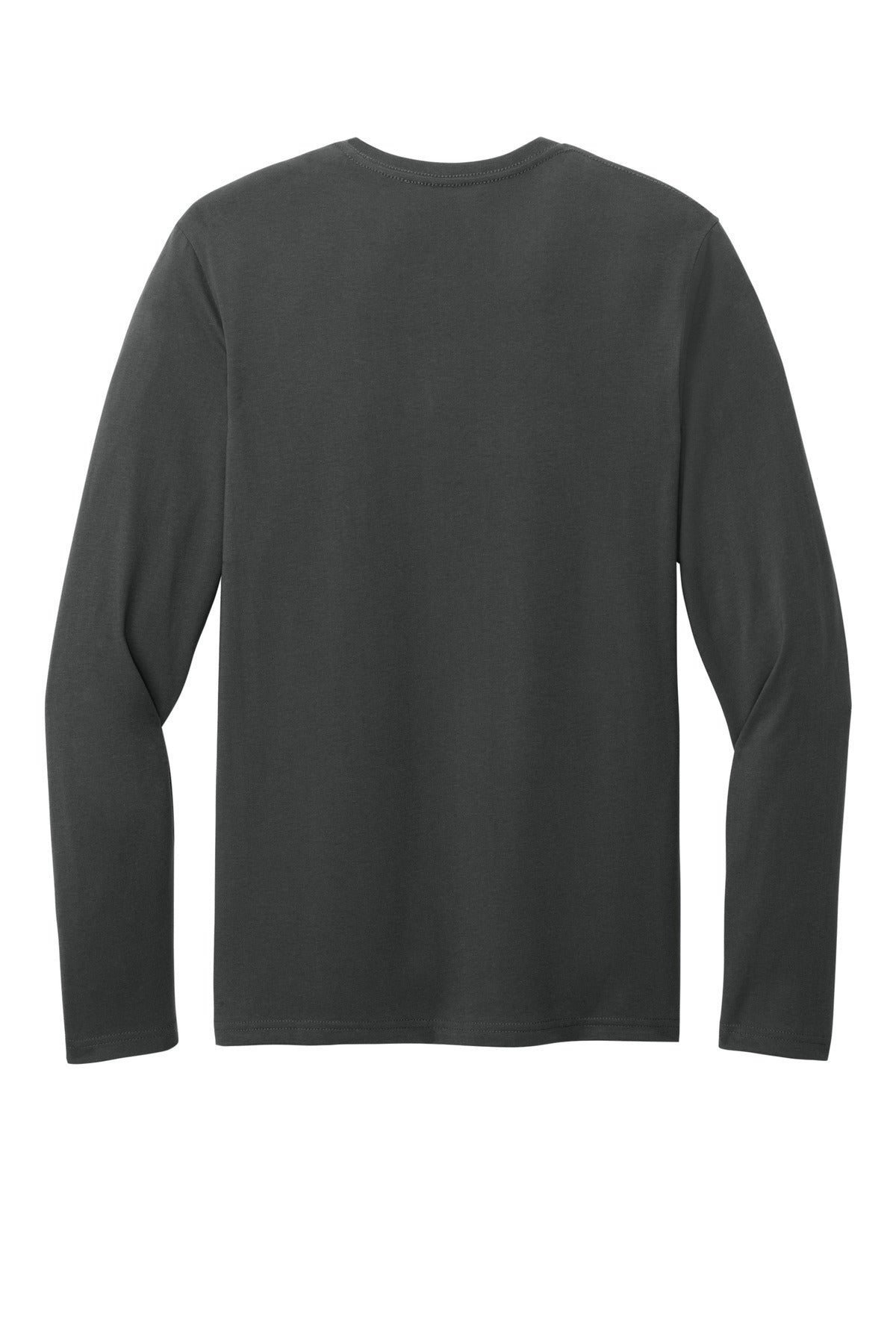 Rear View of Charcoal District Perfect Weight CVC Long Sleeve Tee DT185