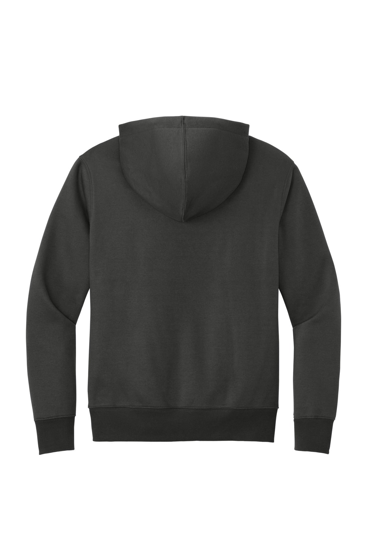 Rear View of Charcoal District Perfect Weight Fleece Hoodie DT1101