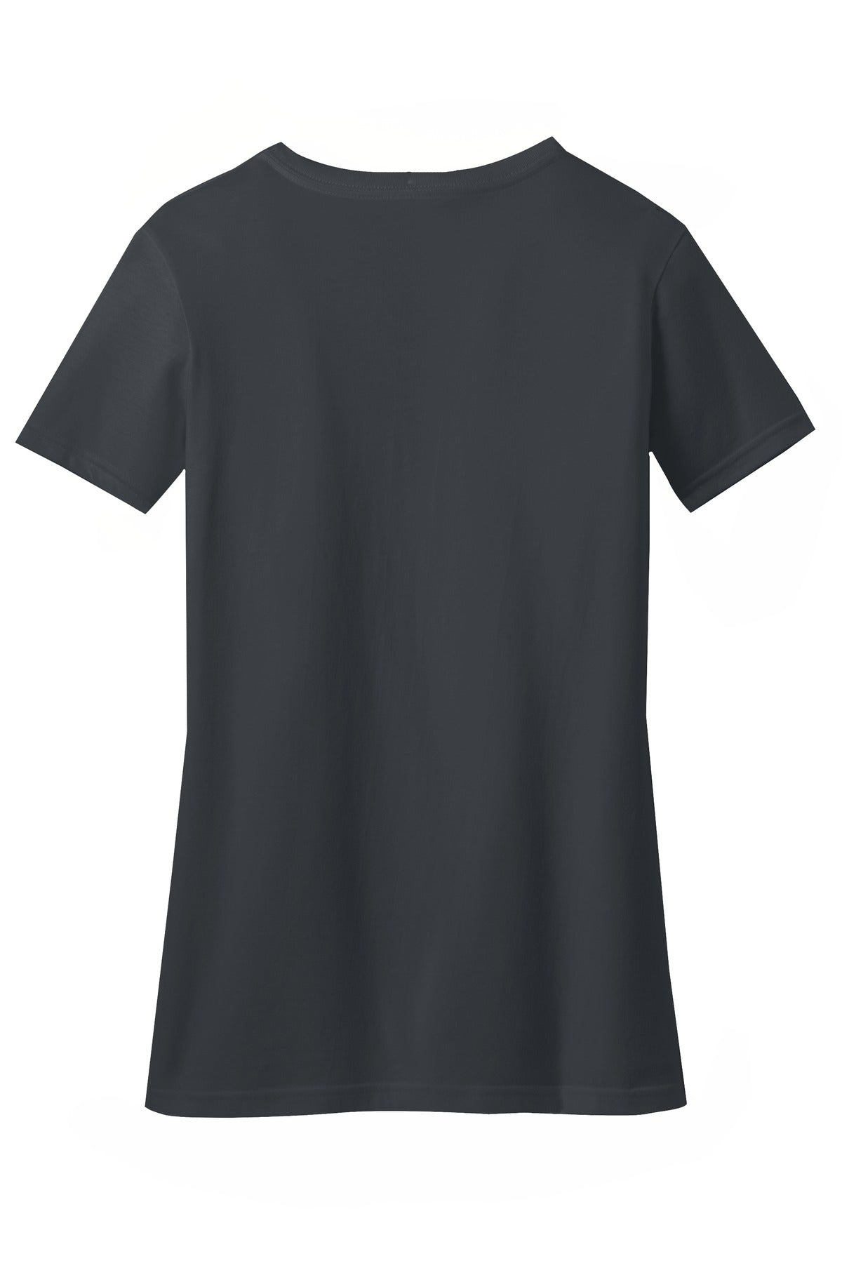 Rear View of Charcoal District Women's Perfect Blend CVC V-Neck Tee. DM1190L