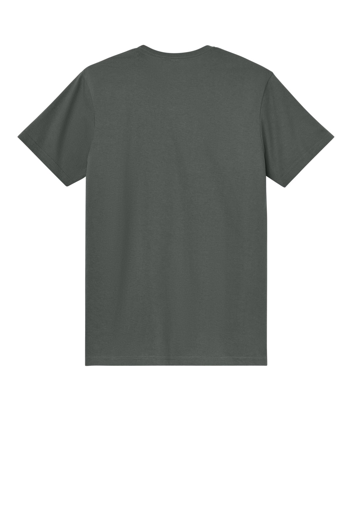 Rear View of Charcoal Gildan Light Cotton Tee 3000
