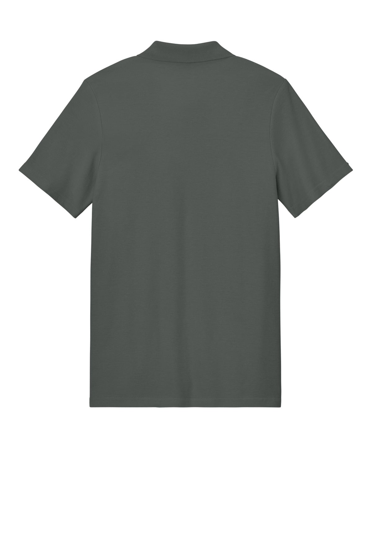 Rear View of Charcoal Gildan Softstyle Pique Polo 64800