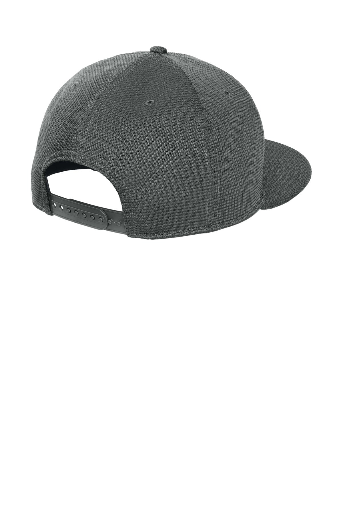 Rear View of Charcoal New Era Pivot Flat Bill Snapback Cap NE409