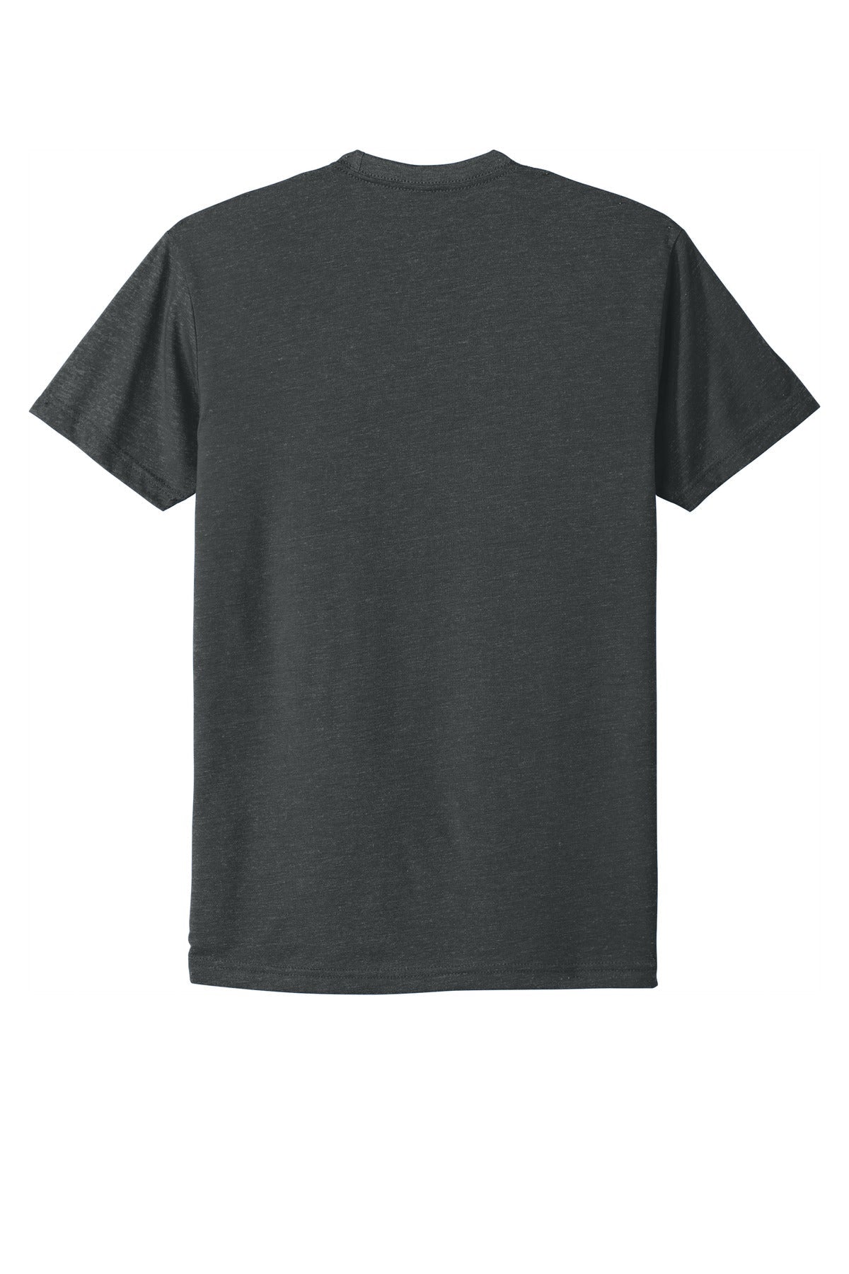 Rear View of Charcoal Next Level Apparel Adult CVC Tee. NL6210