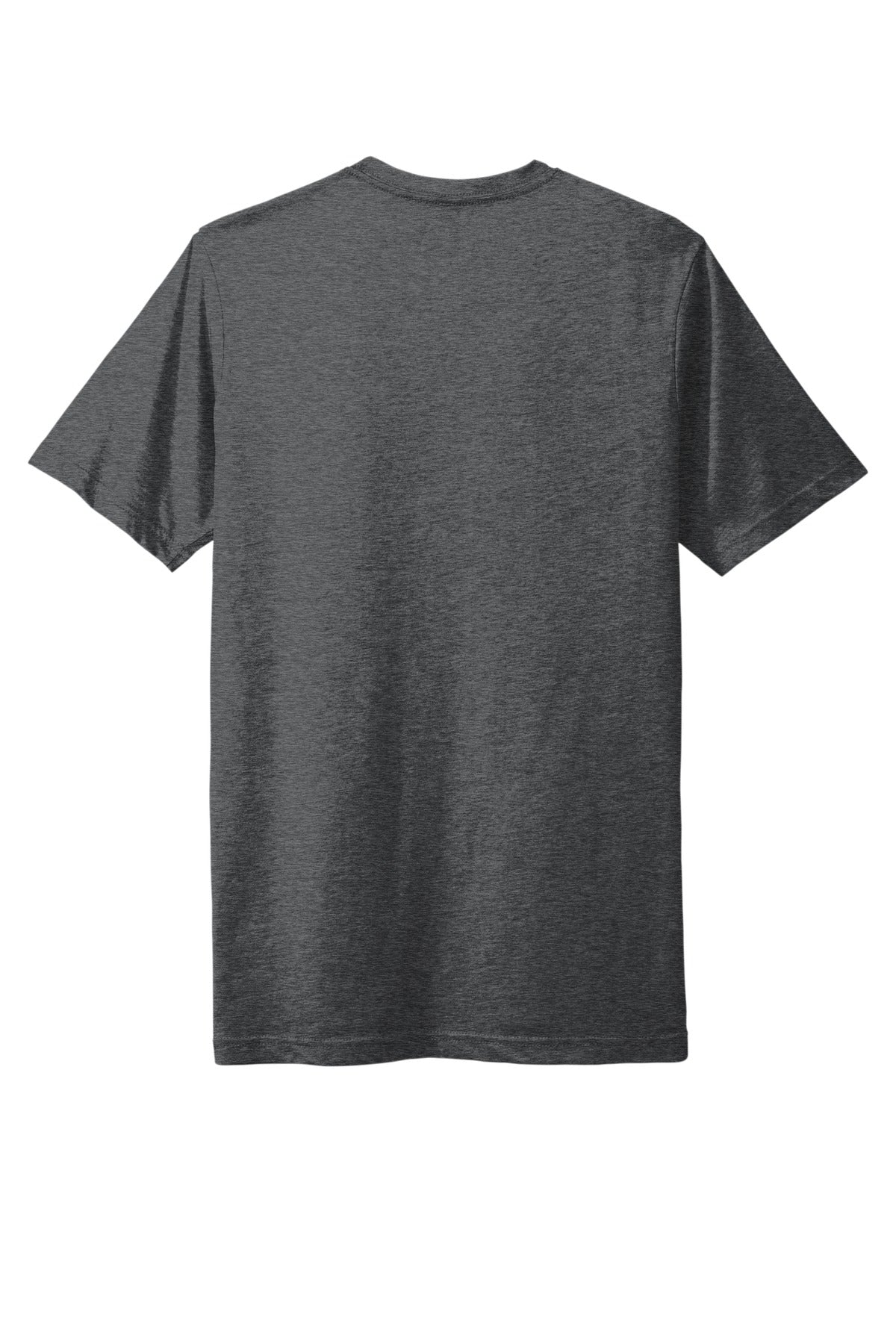 Rear View of Charcoal Next Level Apparel Adult Poly/Cotton Tee. NL6200