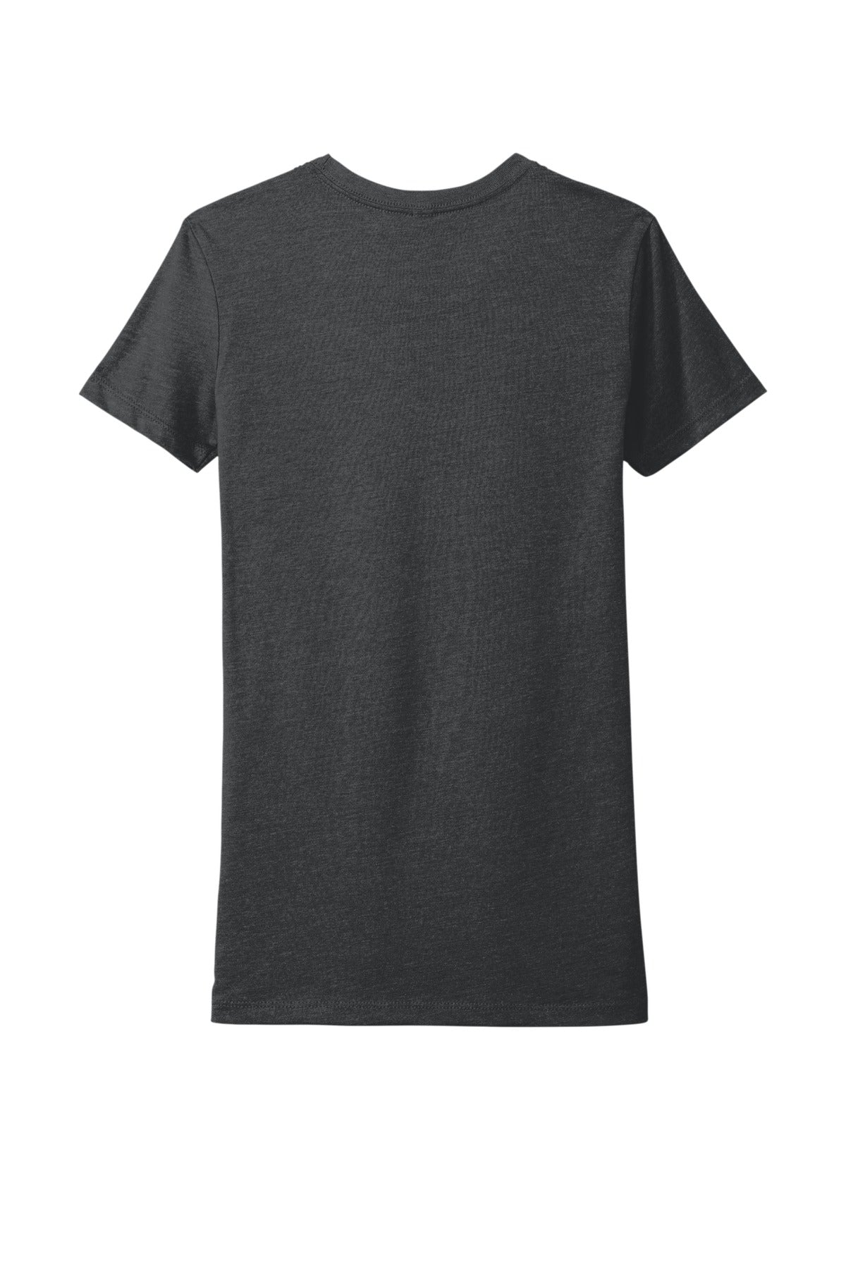 Rear View of Charcoal Next Level Apparel Women's CVC Tee. NL6610
