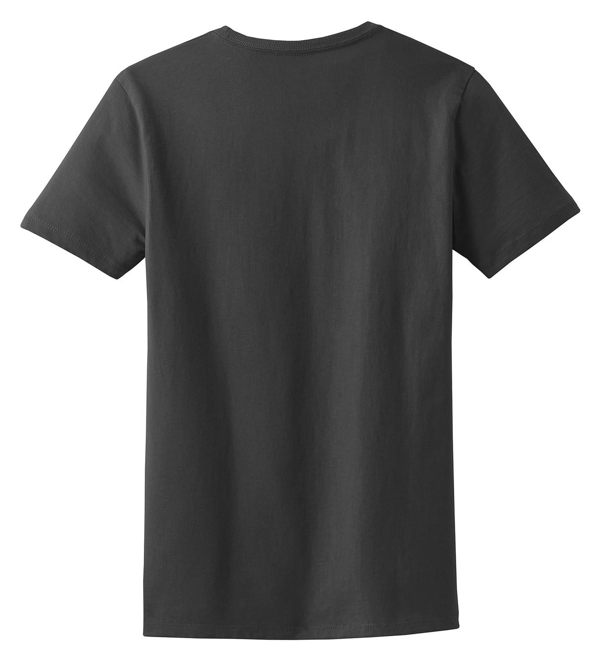 Rear View of Charcoal Port & Co Women's Essential Tee. LPC61