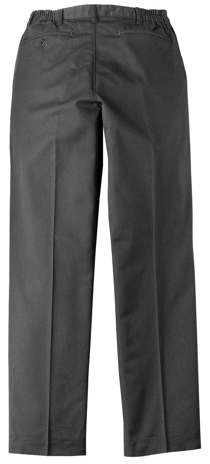 Rear View of Charcoal Red Kap Elastic Insert Pant. PT60
