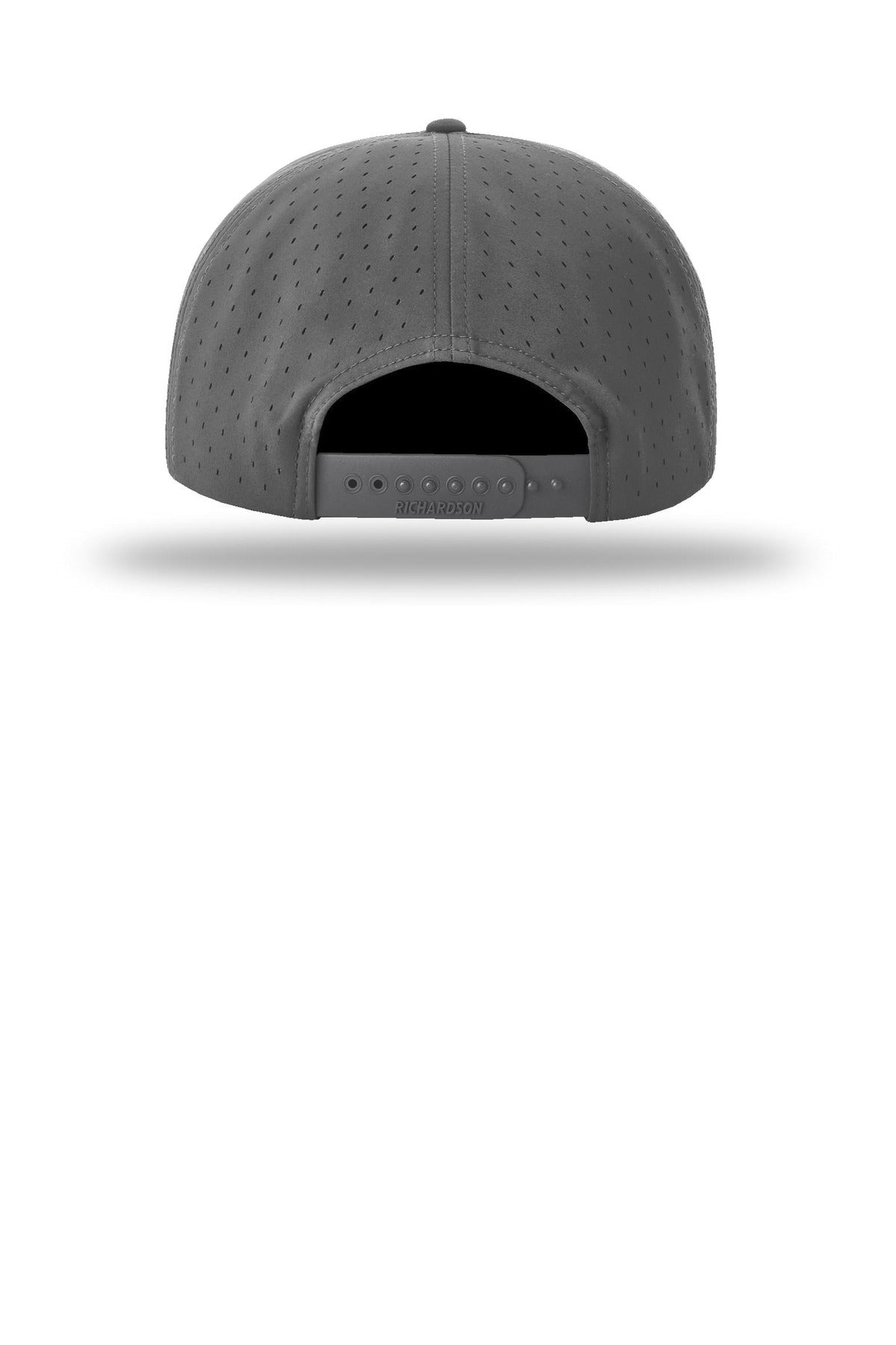 Rear View of Charcoal Richardson Cannon 7-Panel Flatbill 169