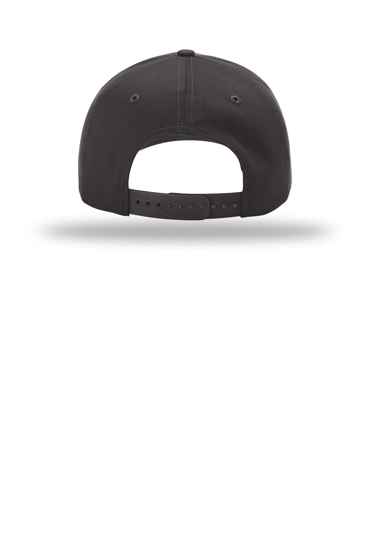 Rear View of Charcoal Richardson Pro Twill Snapback 212