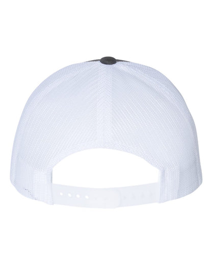 Rear View of Charcoal/ White Low Pro Trucker Cap - 115