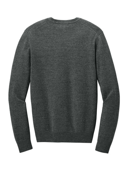 Rear View of CharcoalHt Port Authority Easy Care V-Neck Sweater SW2850