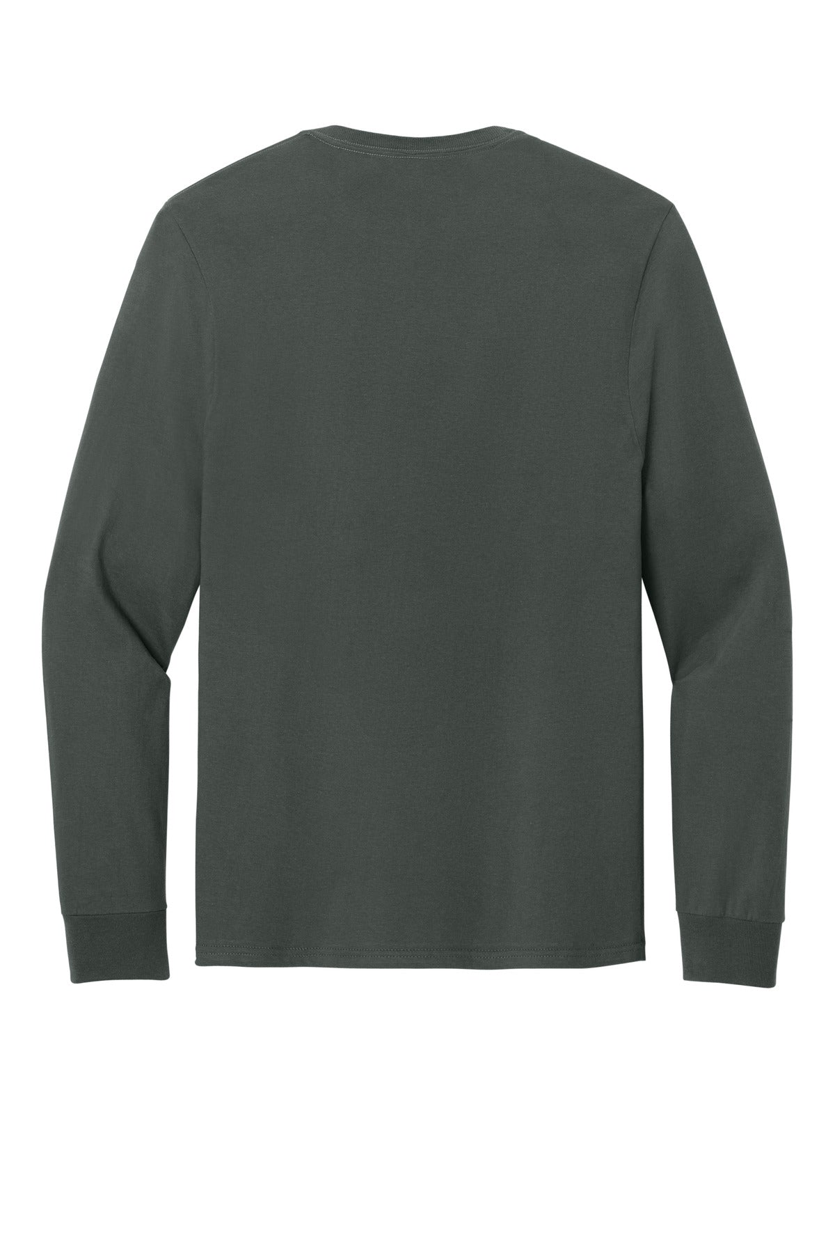 Rear View of CharGrey Jerzees Classics Unisex Cotton Long Sleeve T-Shirt 363L