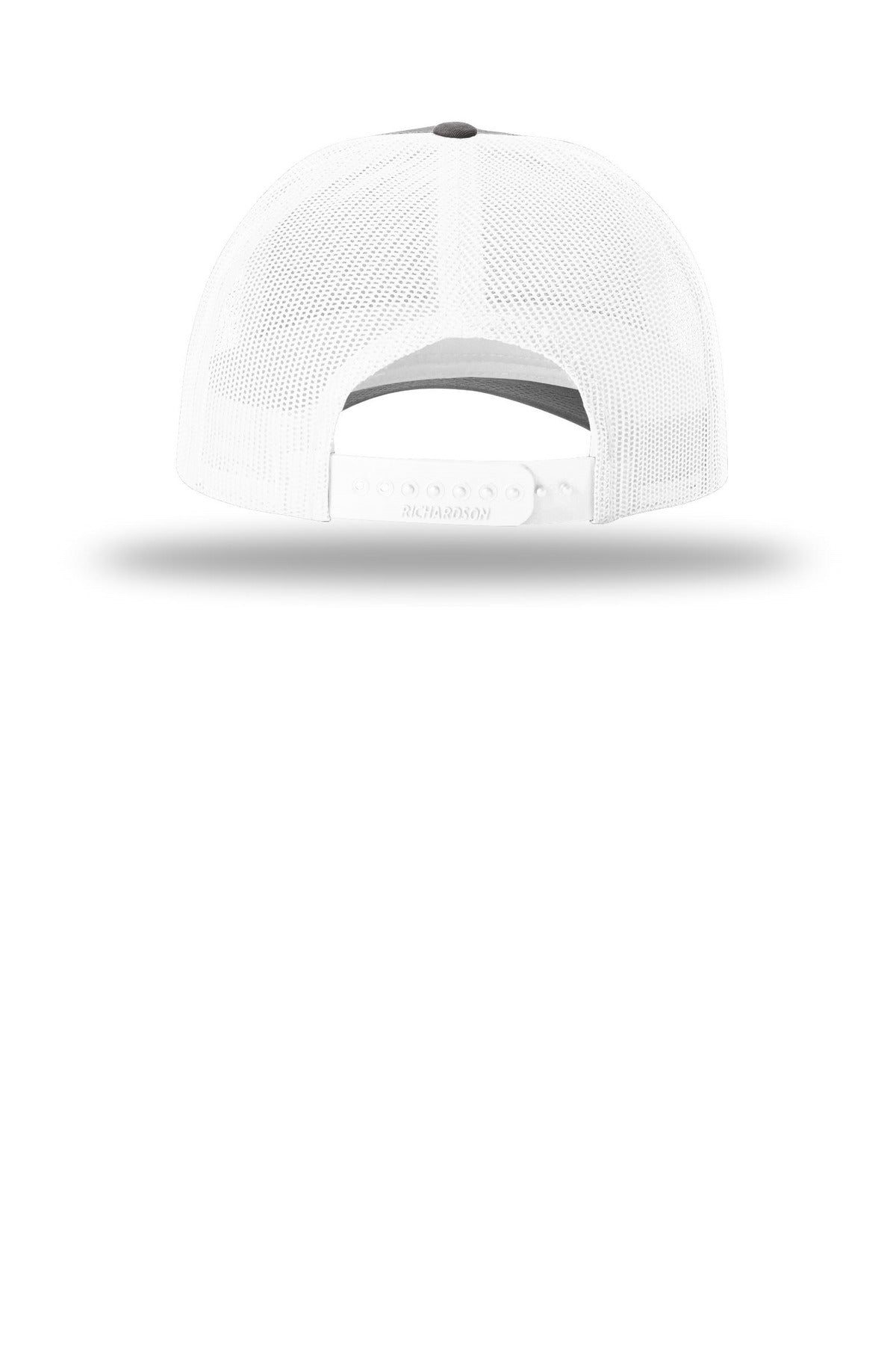 Rear View of Char/White Richardson Low Pro Trucker 115