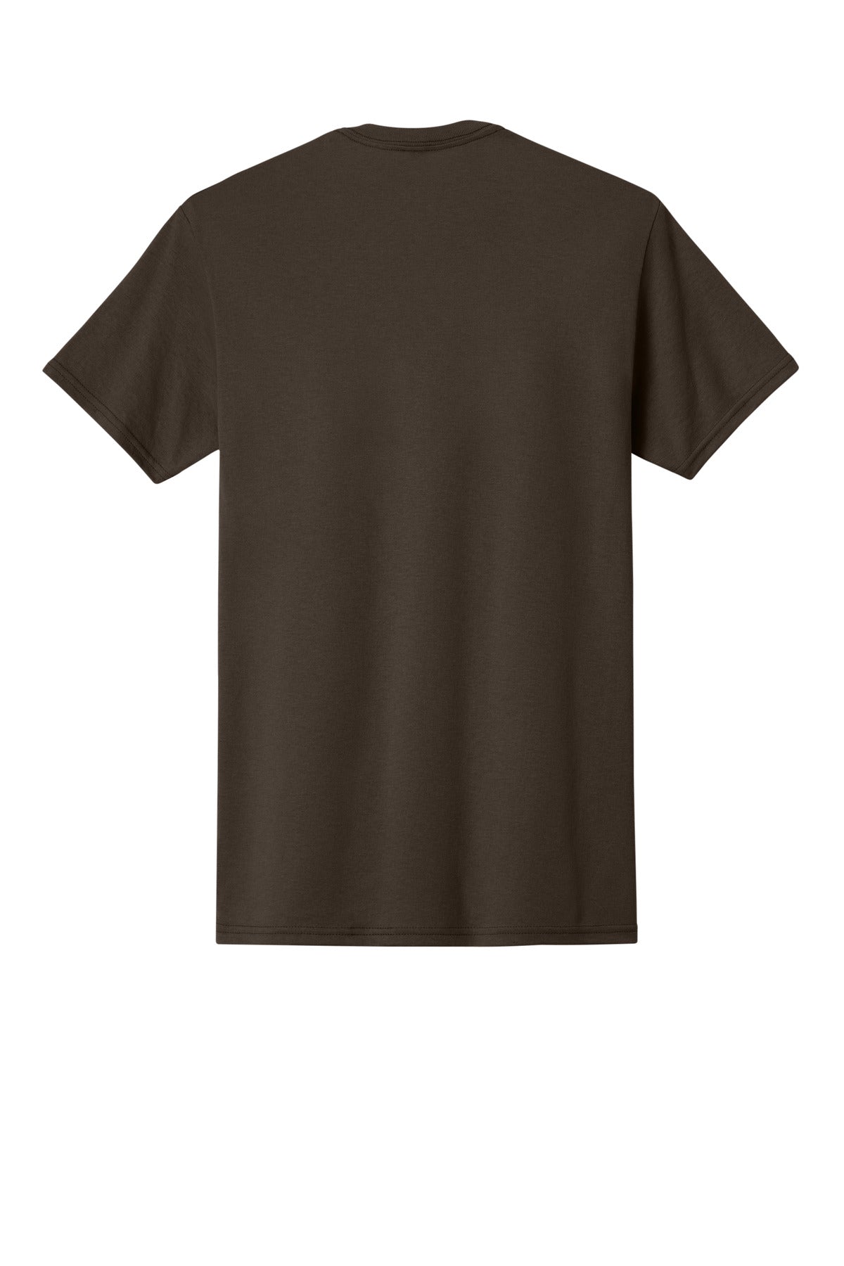Rear View of Chocolate Jerzees - Dri-Power 50/50 Cotton/Poly T-Shirt. 29M