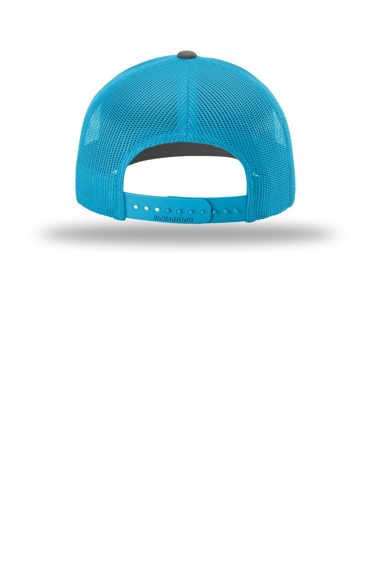 Rear View of Chr/NeonBl Richardson Trucker Cap 112