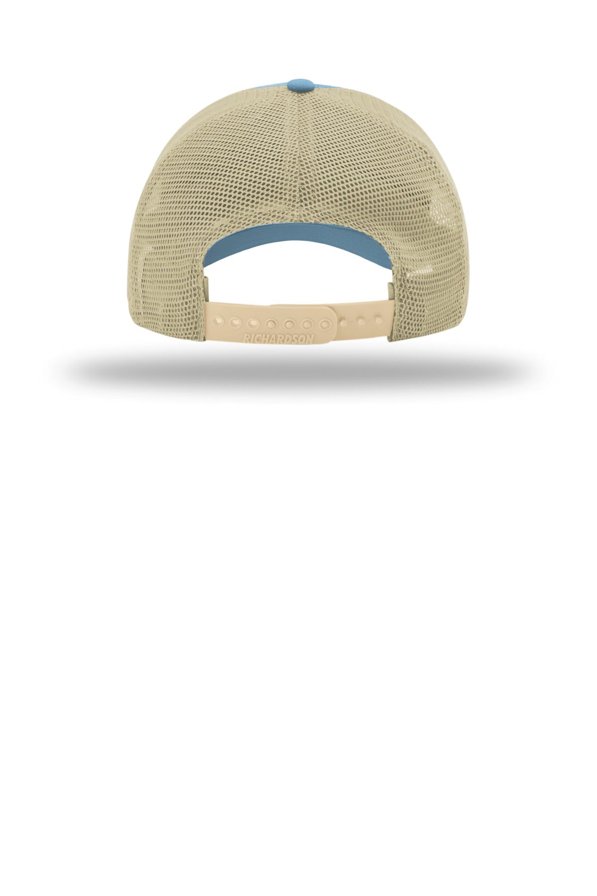 Rear View of ClmbBl/Khk Richardson Garment Washed Trucker 111