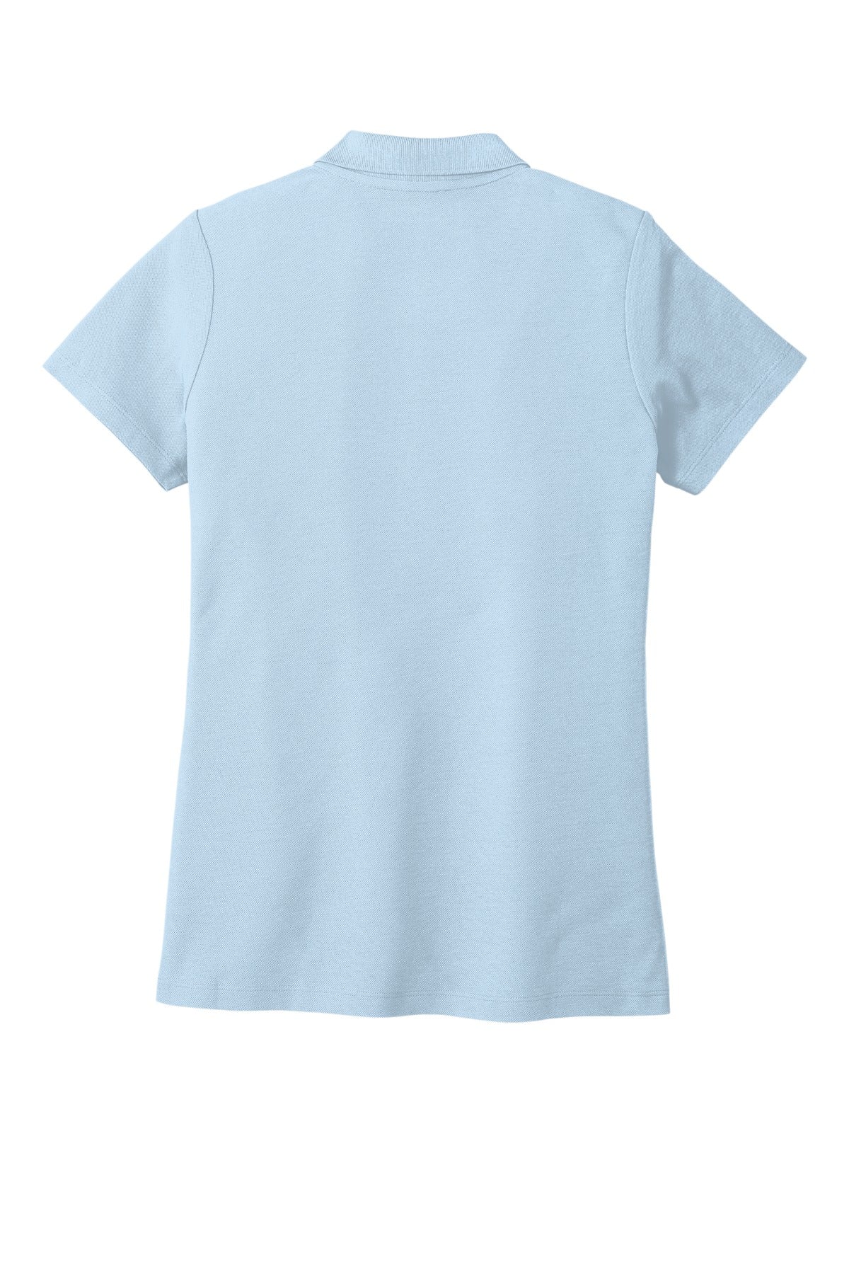 Rear View of CloudBlue Port Authority Women's SuperPro React Polo. LK810