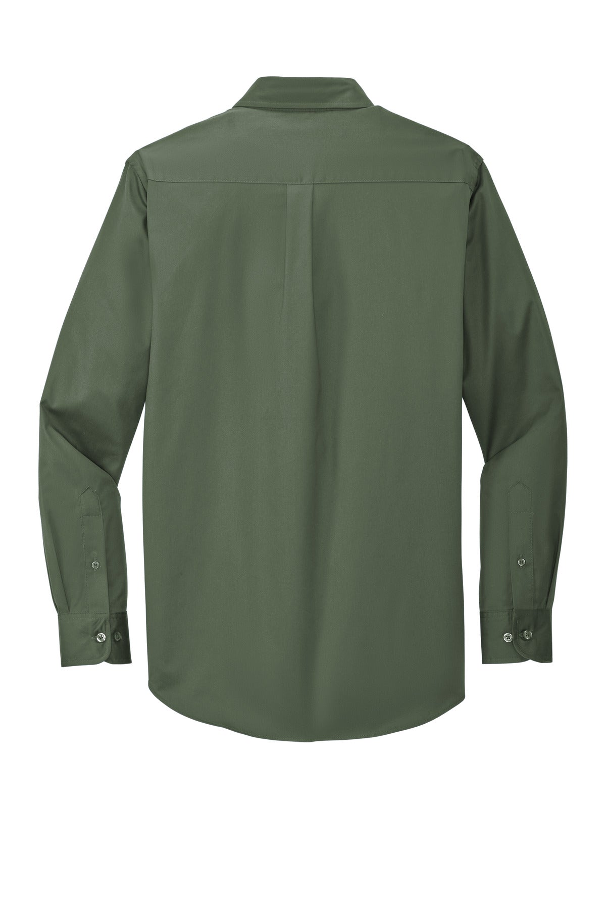 Rear View of Clover Green Port Authority Long Sleeve Easy Care Shirt S608