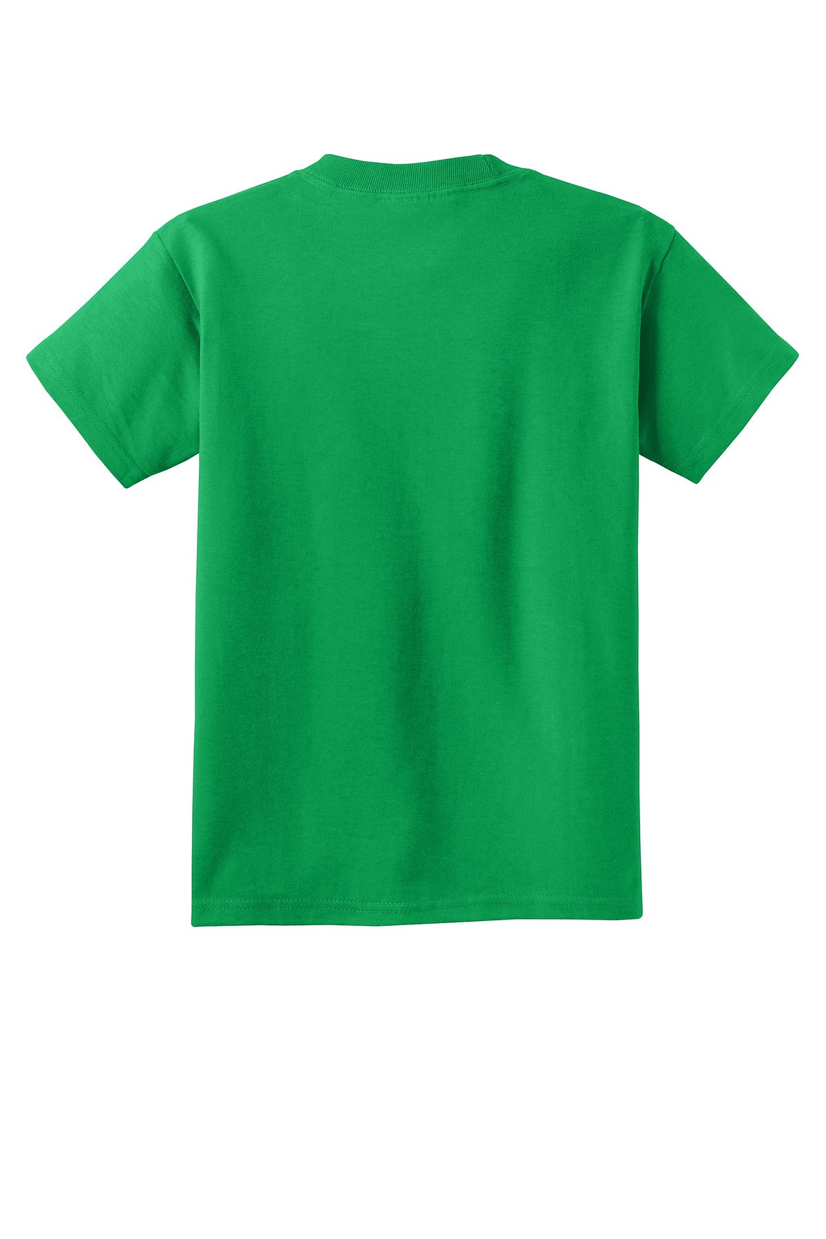Rear View of Clover Green Port & Co Youth Core Cotton Tee. PC54Y