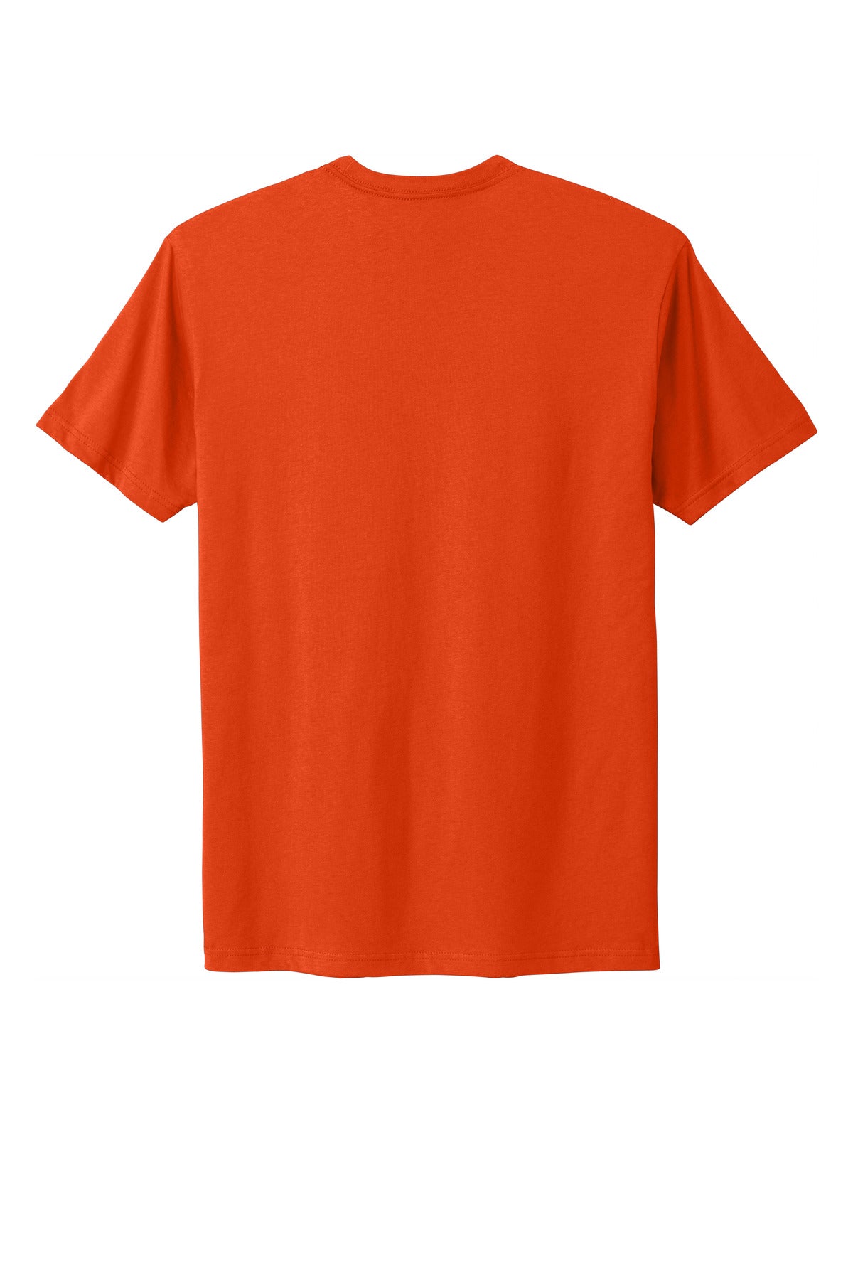 Rear View of ClscOrange Next Level Apparel Adult Cotton Tee. NL3600