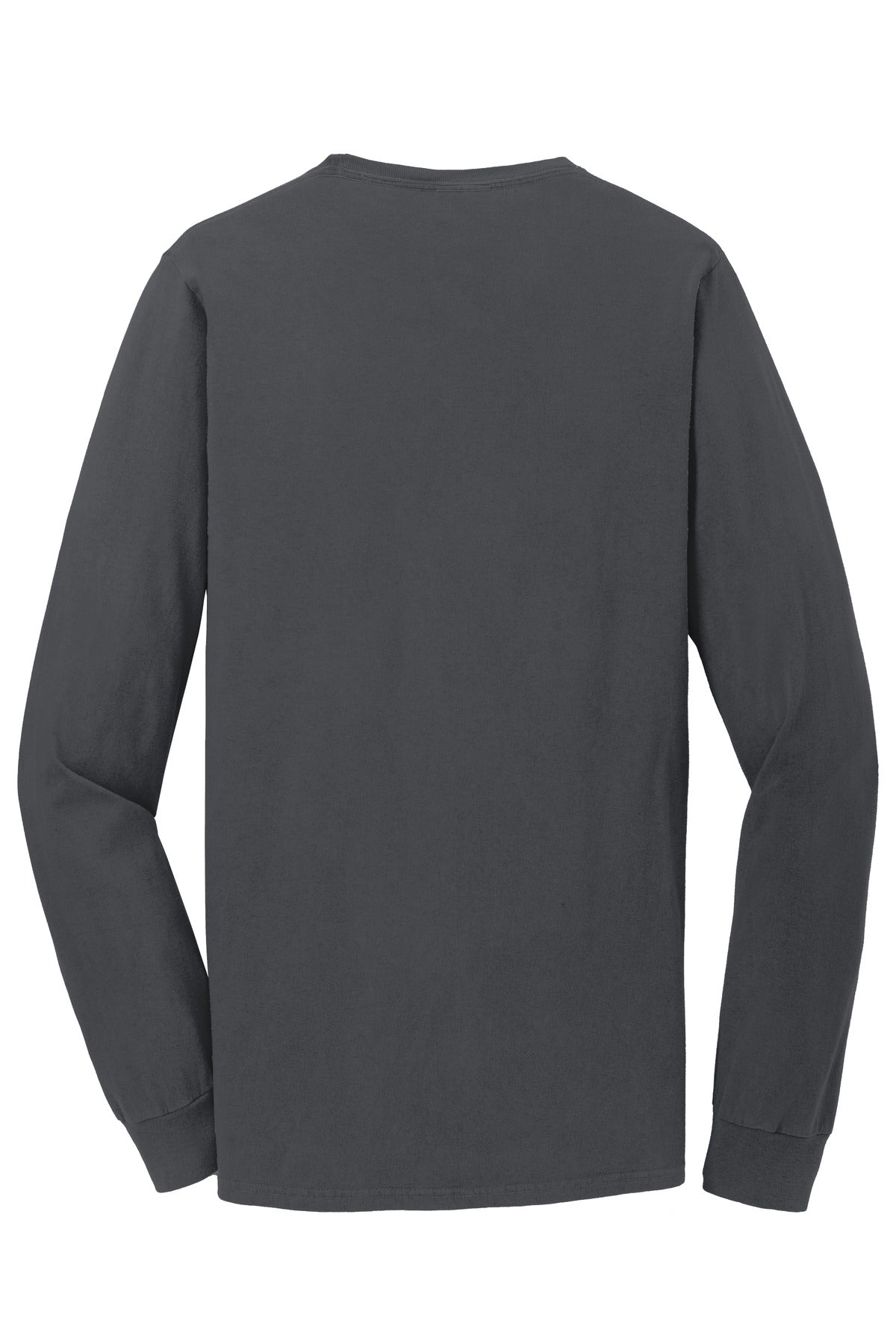 Rear View of Coal Port & Co Beach Wash Garment-Dyed Long Sleeve Tee PC099LS