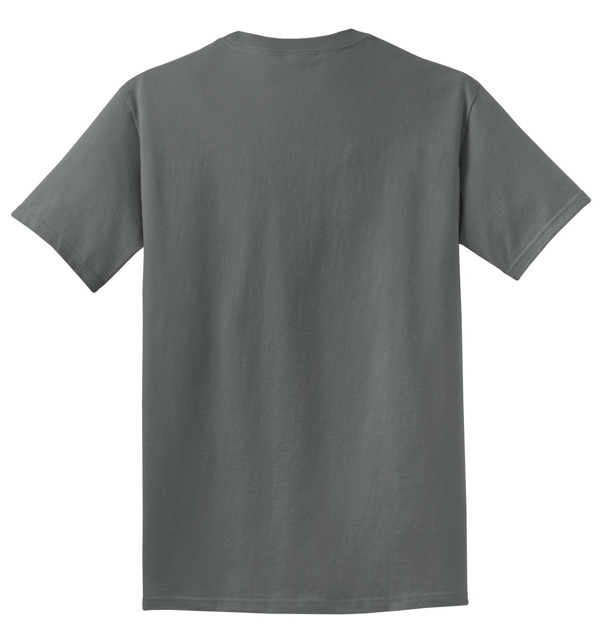 Rear View of Coal Port & Co Beach Wash Garment-Dyed Tee. PC099
