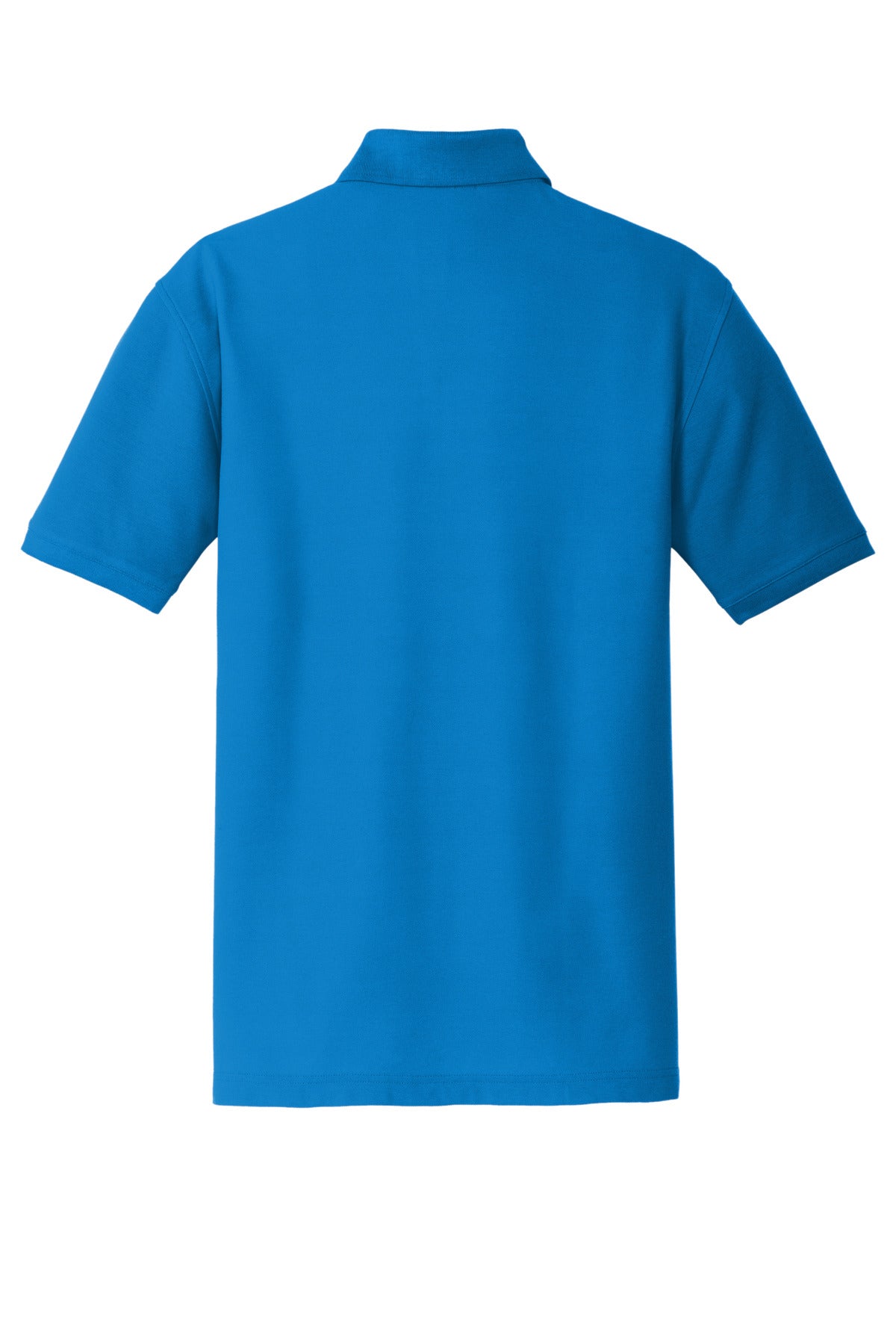 Rear View of Coastal Blue Port Authority Core Classic Pique Polo. K100