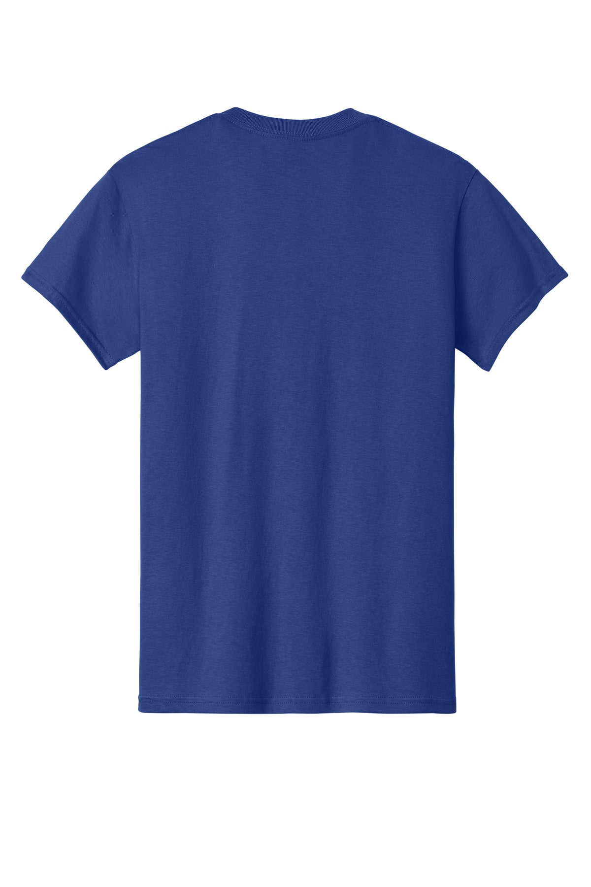 Rear View of Cobalt Gildan - Heavy Cotton 100% Cotton T-Shirt. 5000