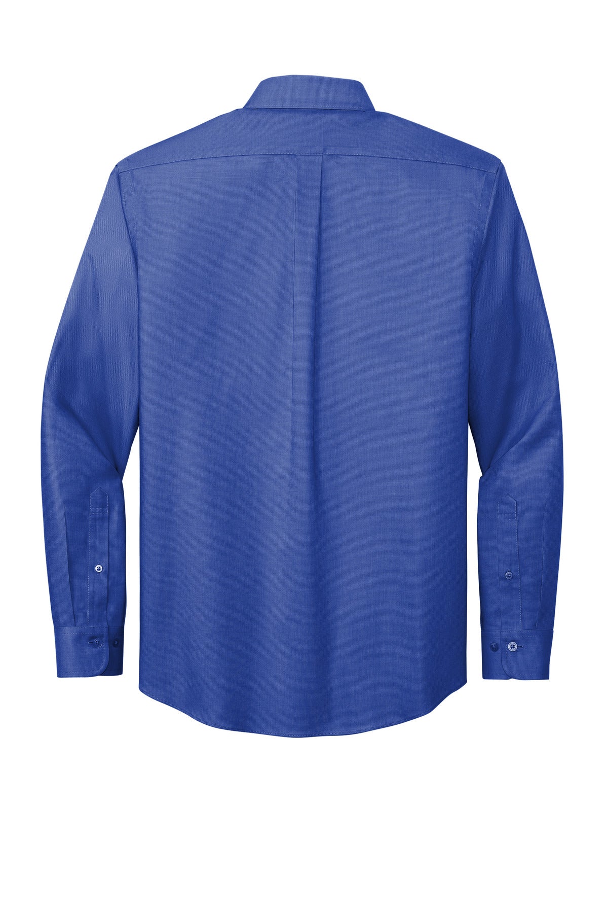 Rear View of CobaltBl Brooks Brothers Tall Wrinkle-Free Stretch Nailhead Shirt TBB18002