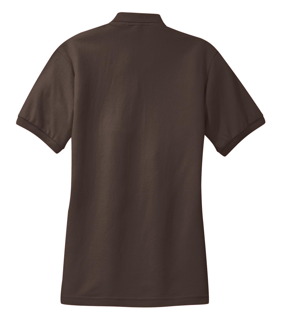Rear View of Coffee Bean Port Authority Women's Silk Touch Polo. L500