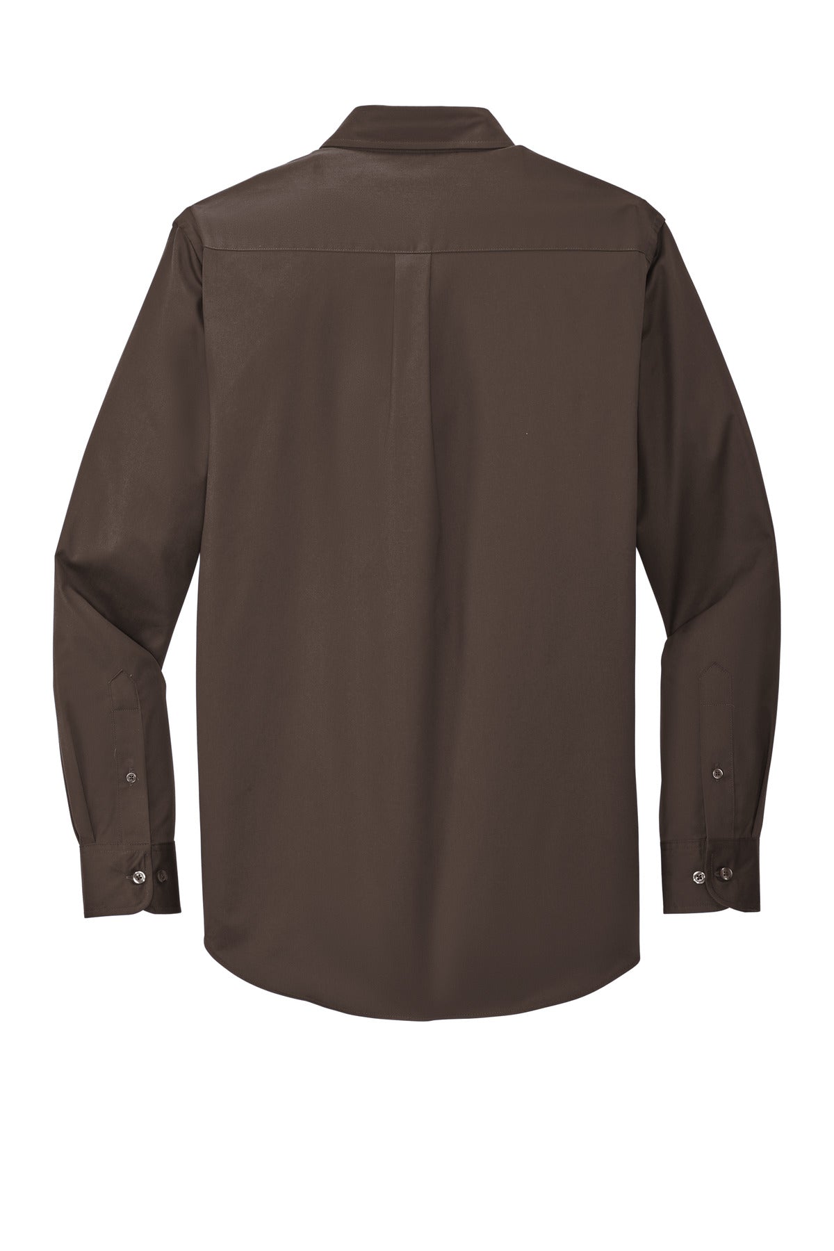 Rear View of Coffee Bean/St Port Authority Long Sleeve Easy Care Shirt S608