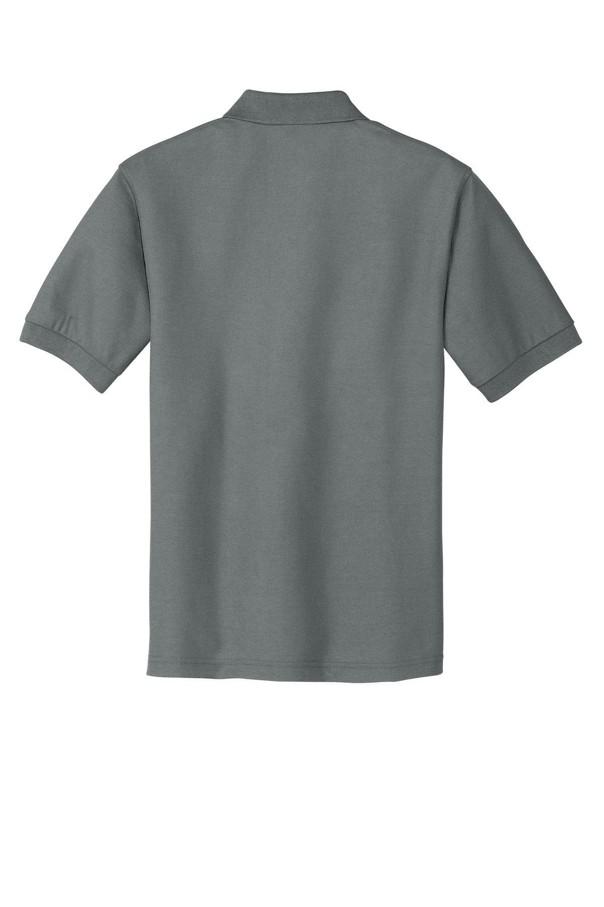 Rear View of Cool Grey Port Authority Extended Size Silk Touch Polo K500ES