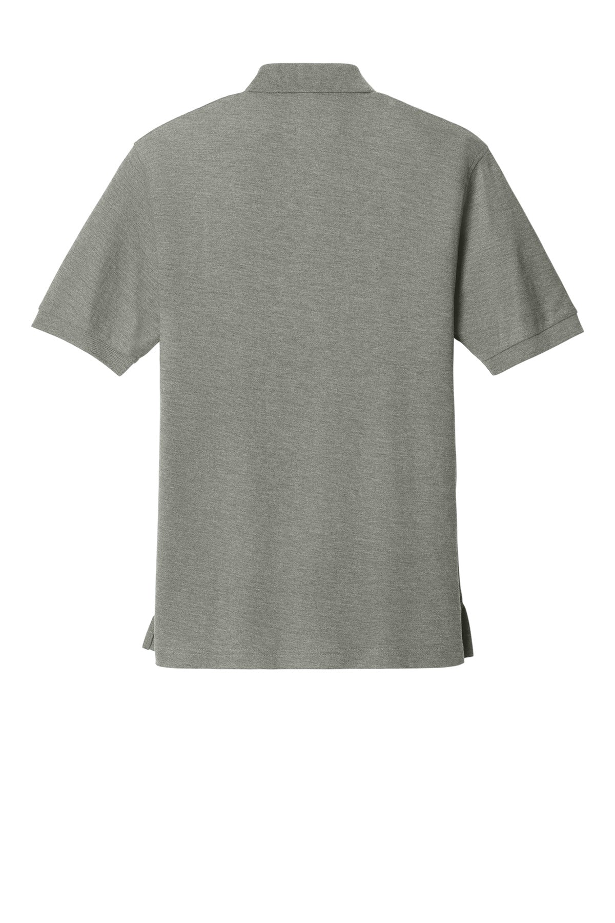Rear View of Cool Grey Port Authority Silk Touch Polo K500