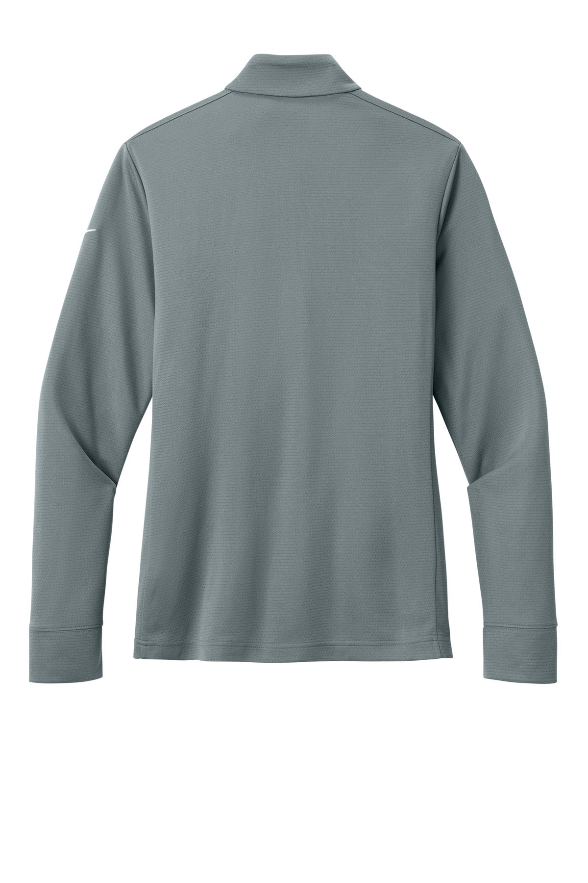 Rear View of CoolGrey Nike Women's Essential 1/2-Zip Cover-Up NKHM7969