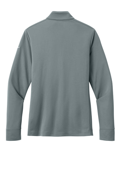 Rear View of CoolGrey Nike Women's Essential 1/2-Zip Cover-Up NKHM7969