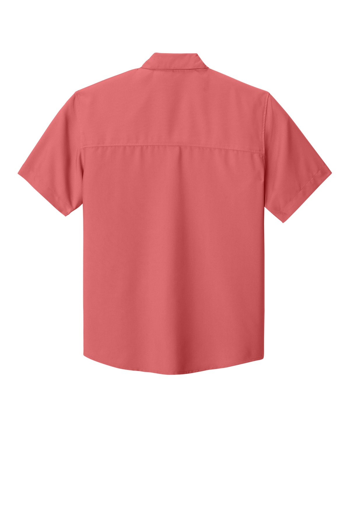 Rear View of CoralReef Port Authority Short Sleeve UV Dockside Shirt W963