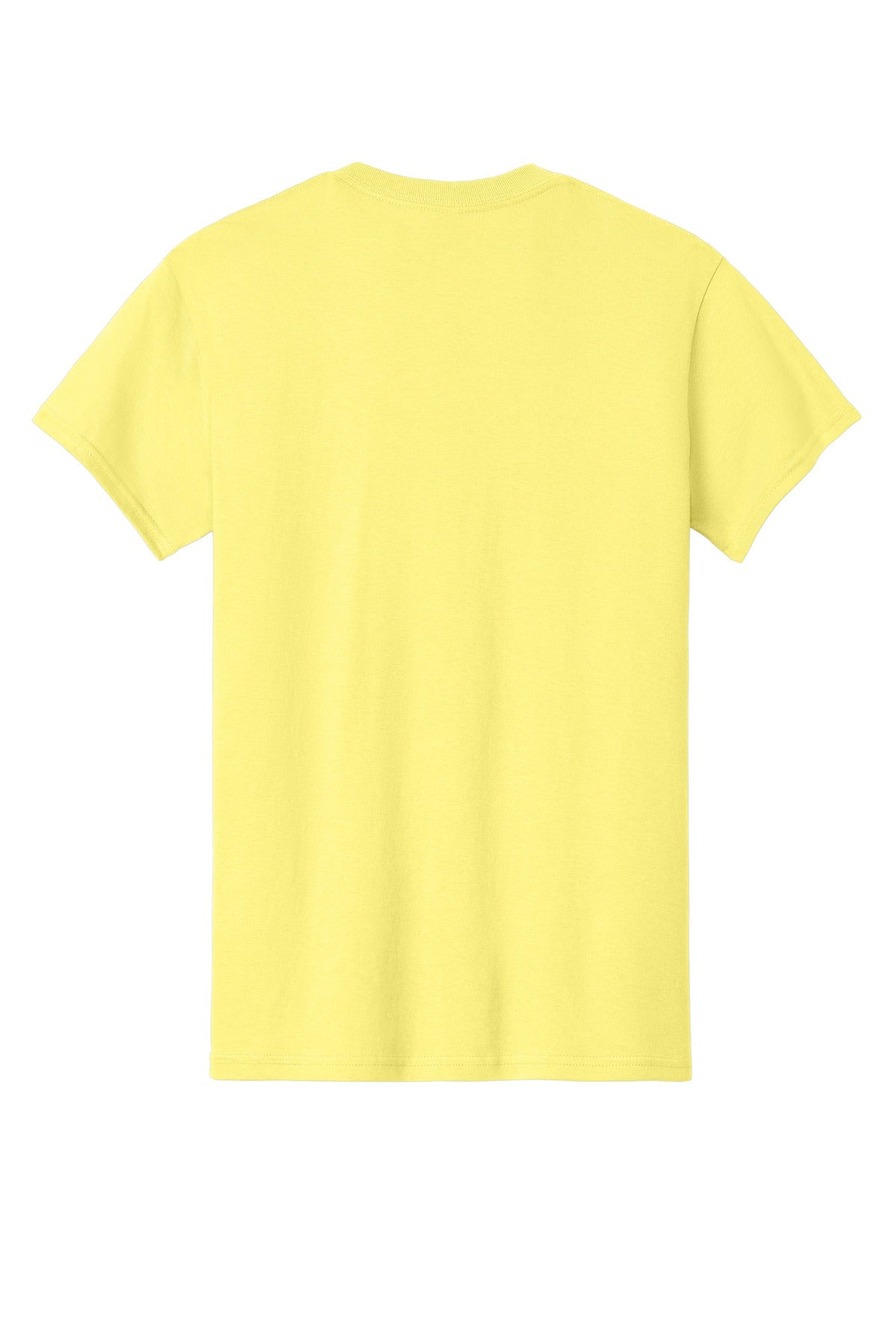 Rear View of Cornsilk Gildan - Heavy Cotton 100% Cotton T-Shirt. 5000