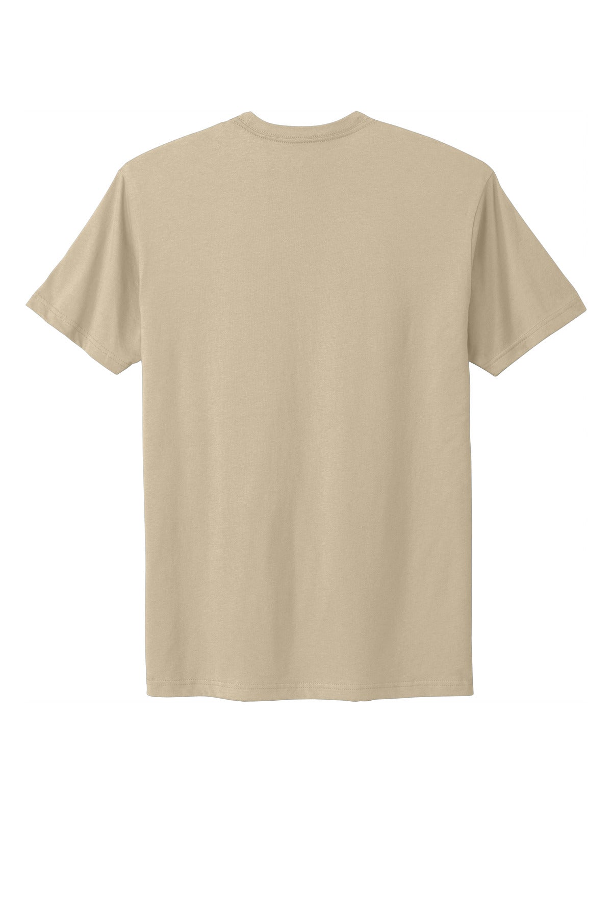 Rear View of Cream Next Level Apparel Adult Cotton Tee. NL3600