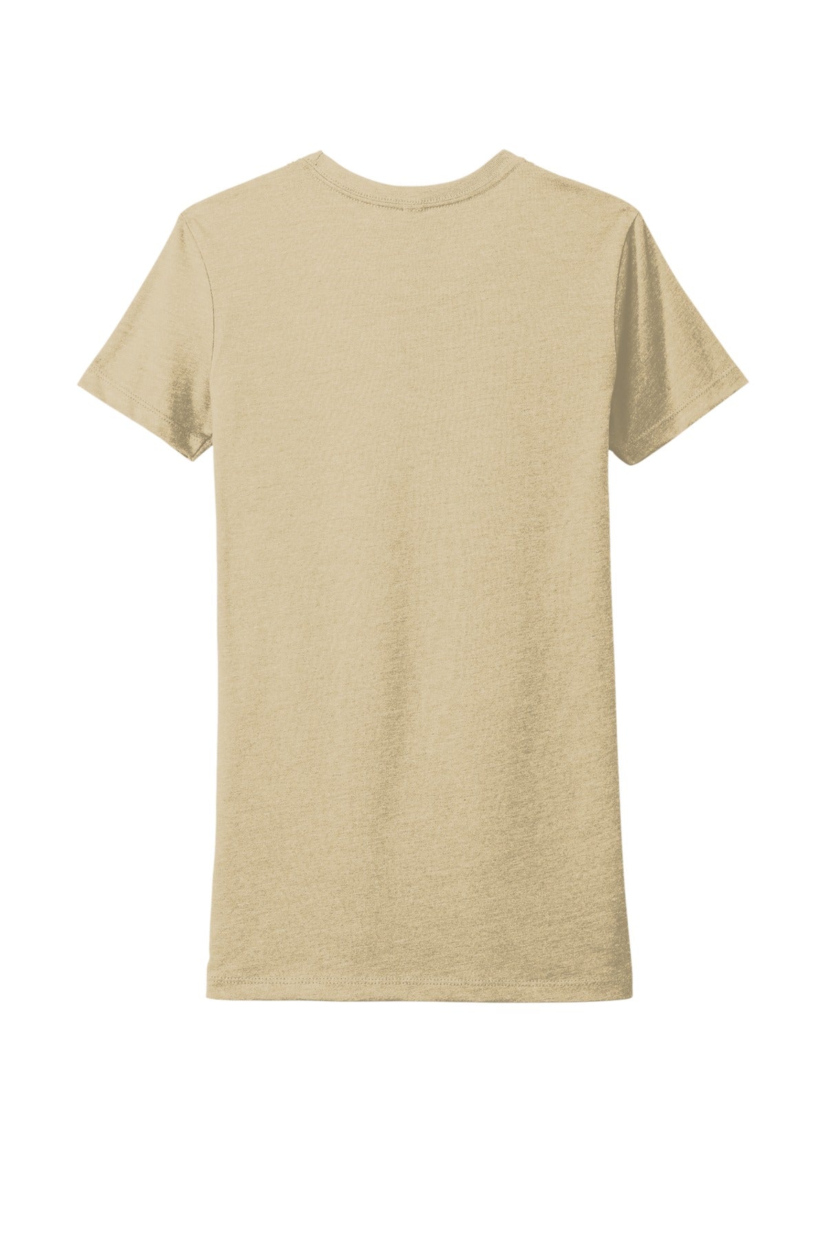 Rear View of Cream Next Level Apparel Women's CVC Tee. NL6610