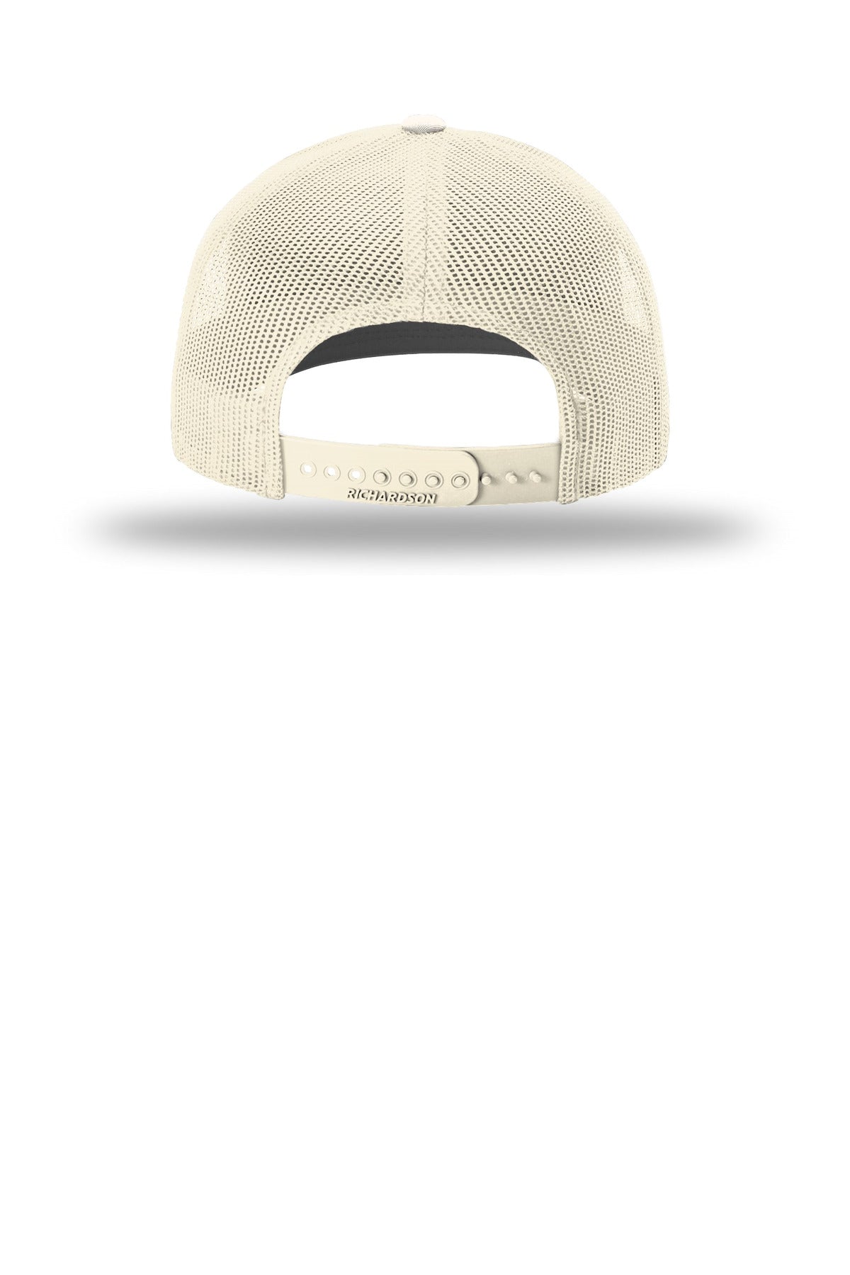 Rear View of Cream Richardson Trucker Cap 112