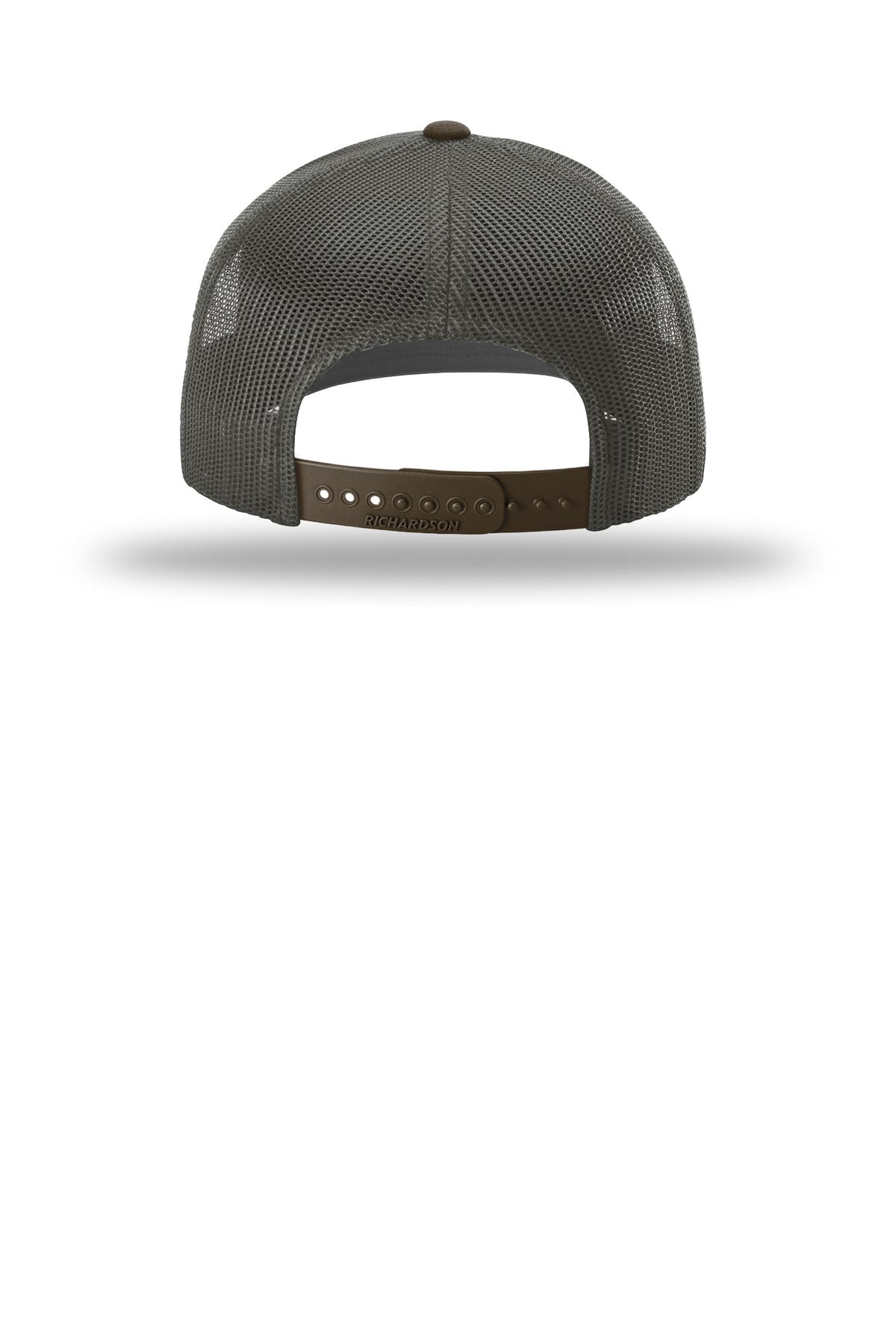 Rear View of Cr/GyBr/Br Richardson Trucker Cap 112