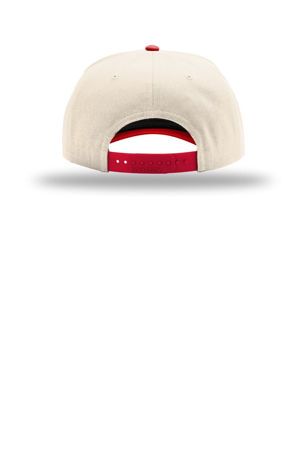 Rear View of Crm/Crm/Rd Richardson Full Fabric 5-Panel Champ 323FPC
