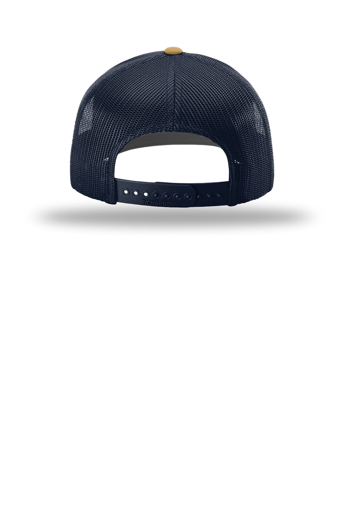 Rear View of Cr/Nv/AbGd Richardson Trucker Cap 112