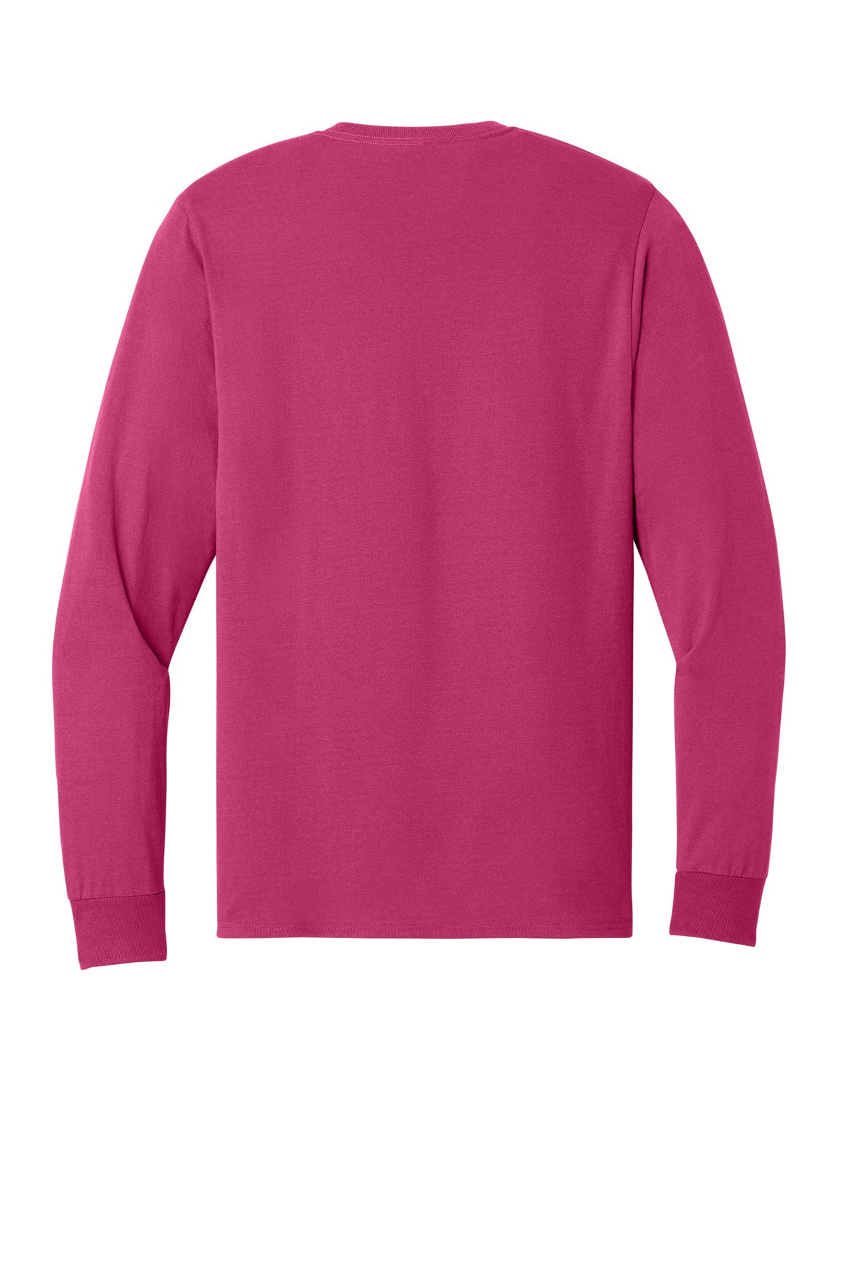 Rear View of Cyber Pink Jerzees - Dri-Power 50/50 Cotton/Poly Long Sleeve T-Shirt. 29LS