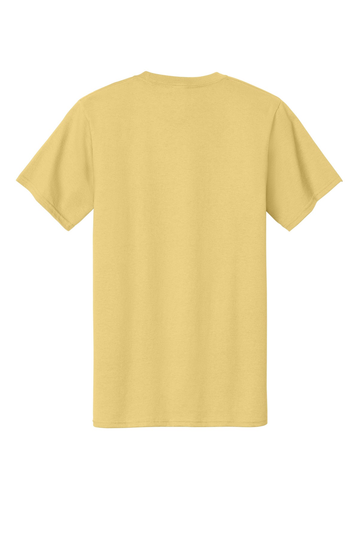 Rear View of Daffodil Ylw Port & Co Tall Essential Tee. PC61T