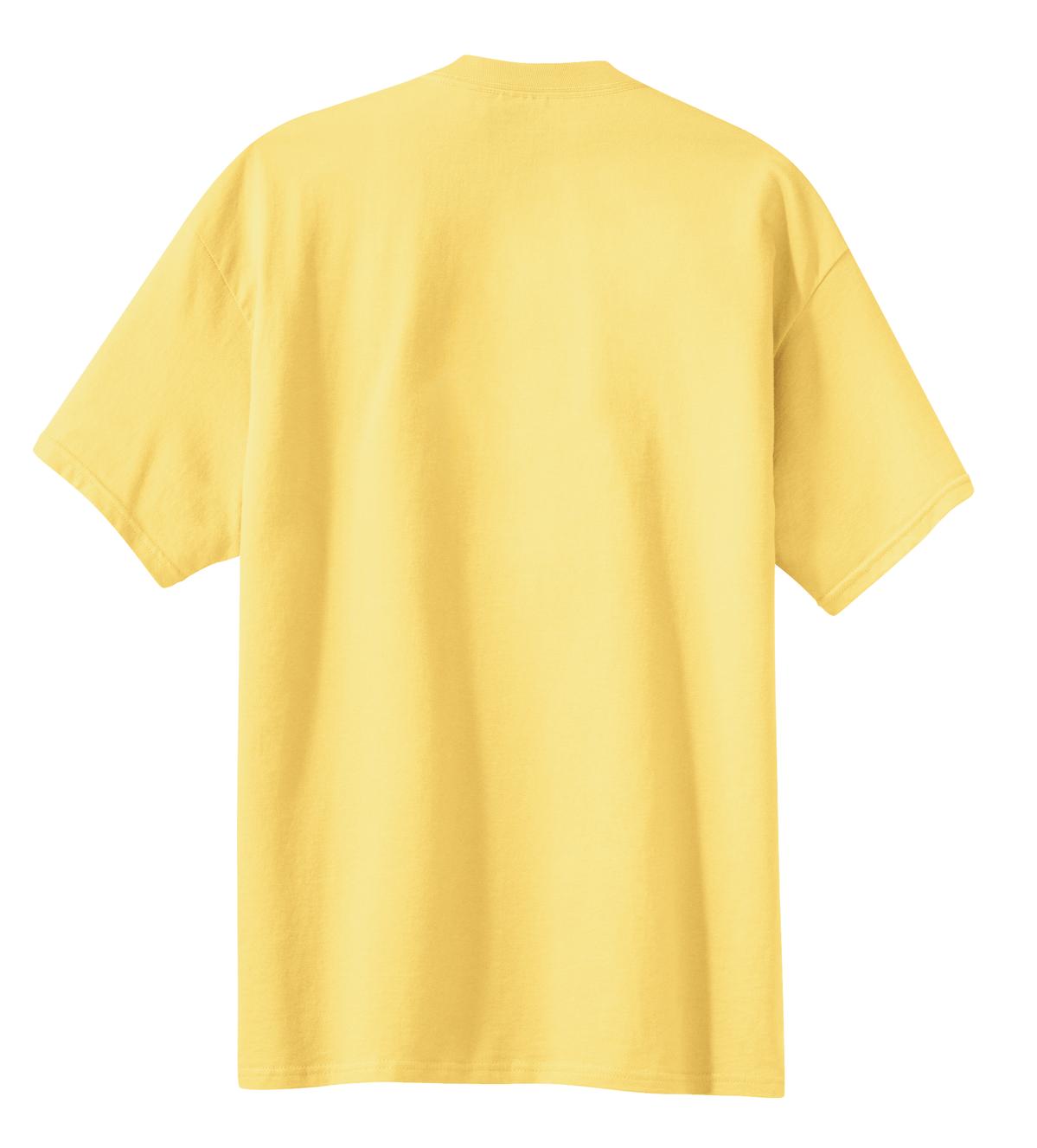Rear View of Dafodil Yellow Port & Co Essential Tee. PC61