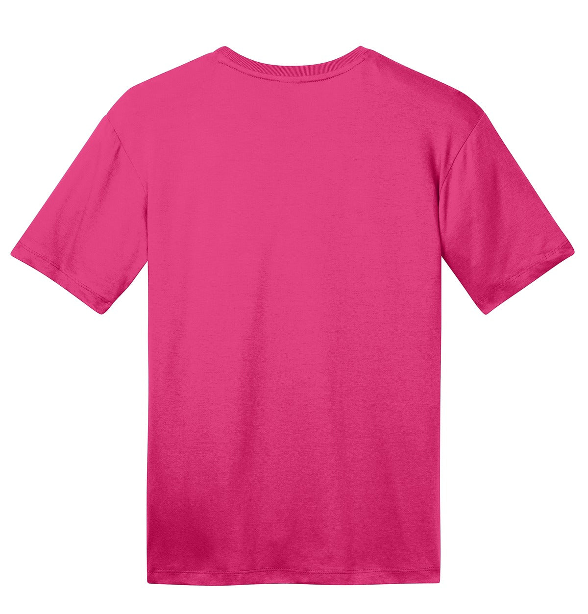 Rear View of Dark Fuchsia District Perfect Weight Tee. DT104