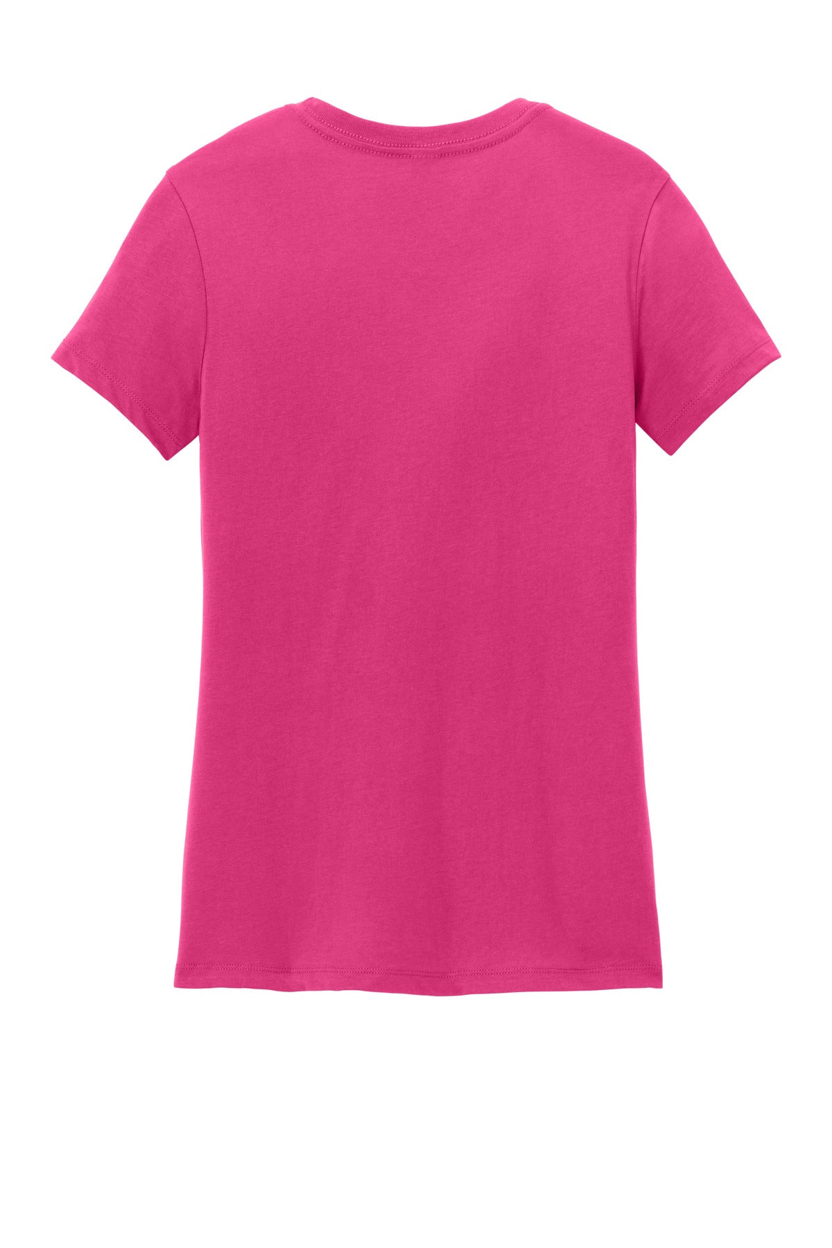 Rear View of Dark Fuchsia District Women's Perfect Weight Tee. DM104L